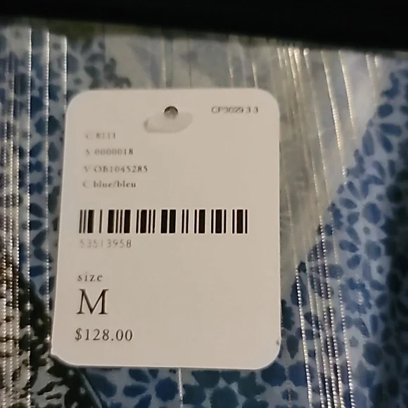 NWT, Free People, Blue Aliyah Printed Tunic, Blue Combo, M - Picture 5 of 7